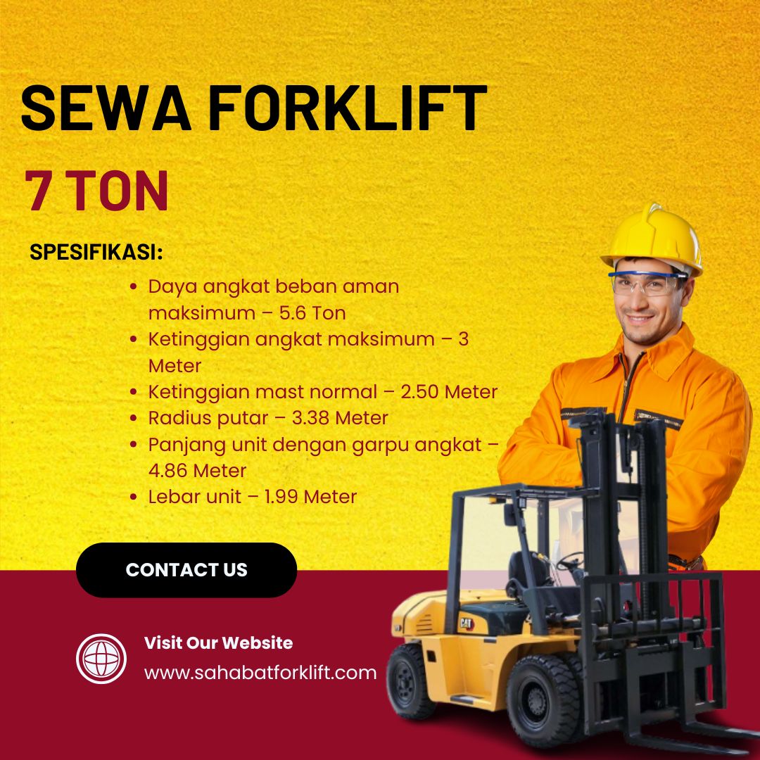 Sewa Forklift 7 Ton